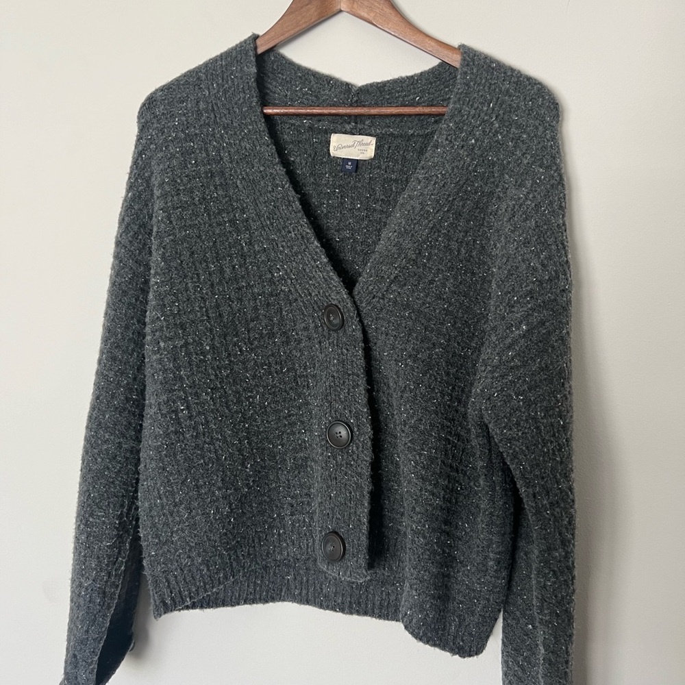 Super simple yet cute and comfy gray cardigan from target